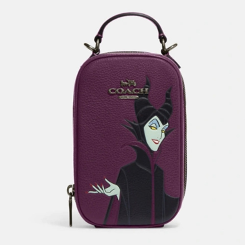 Coach X Disney Eva Crossbody Boysenberry pebbled leather gently used